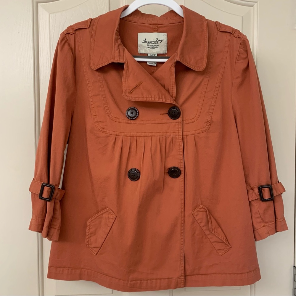 American Rag cropped jacket in a terra cotta color